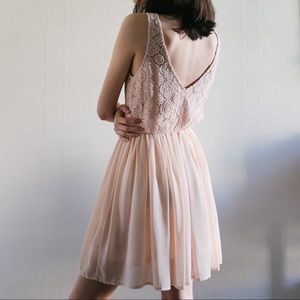 Lush | Lace Top Skater Dress